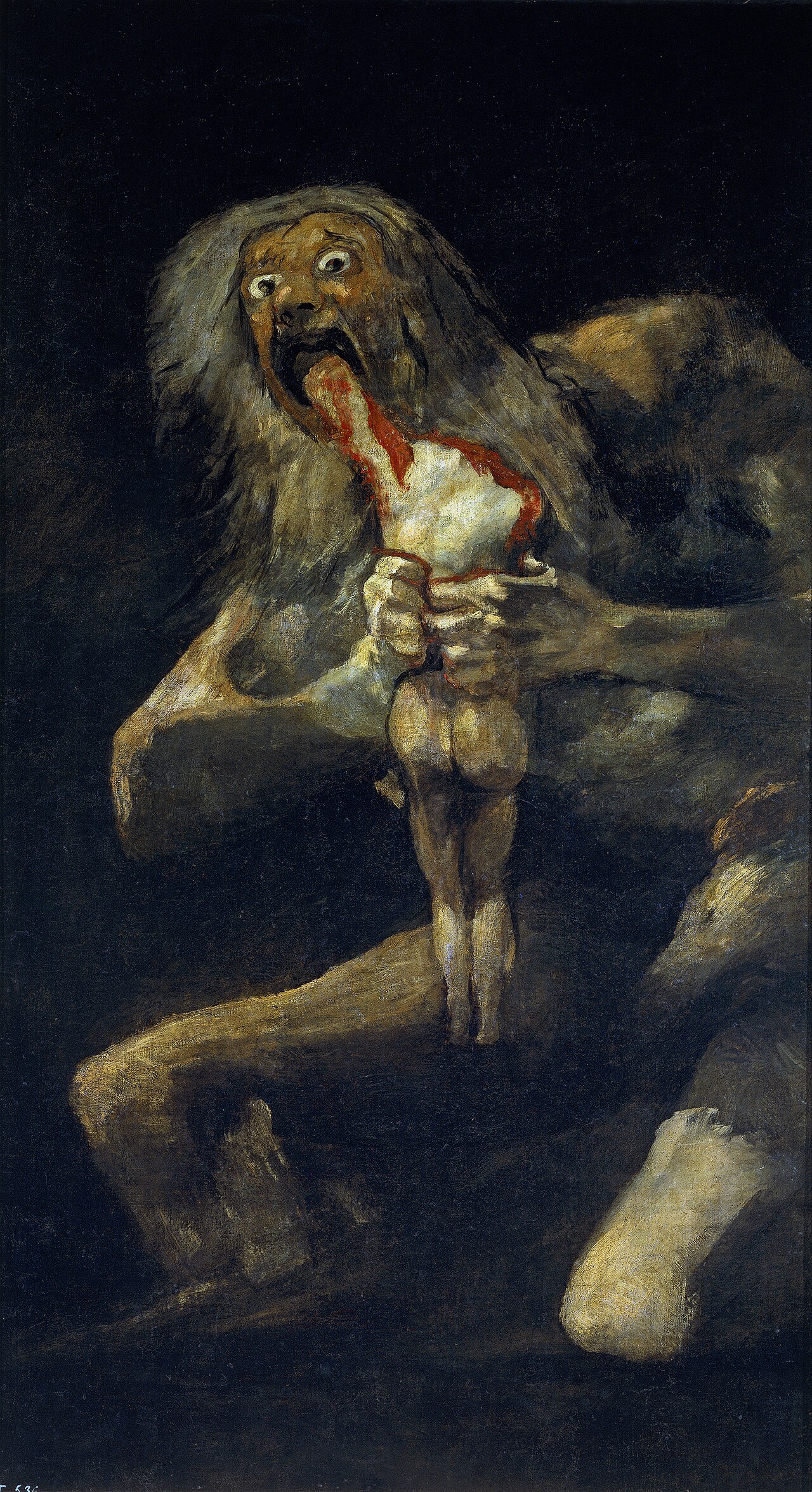 Goya's Saturn Devouring His Son, representing the Titan Cronus consuming his children