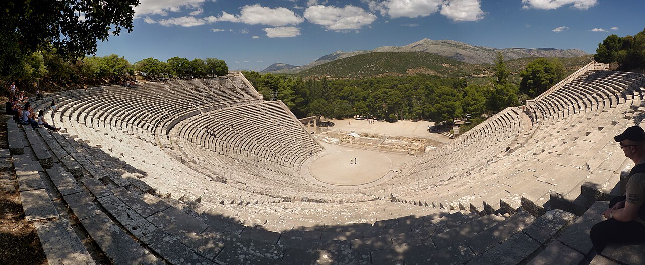 The ancient Theatre of Epidaurus, the best-preserved ancient Greek theater in Greece