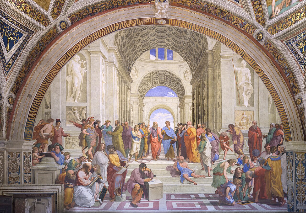The School of Athens by Raphael, depicting the great philosophers of ancient Greece
