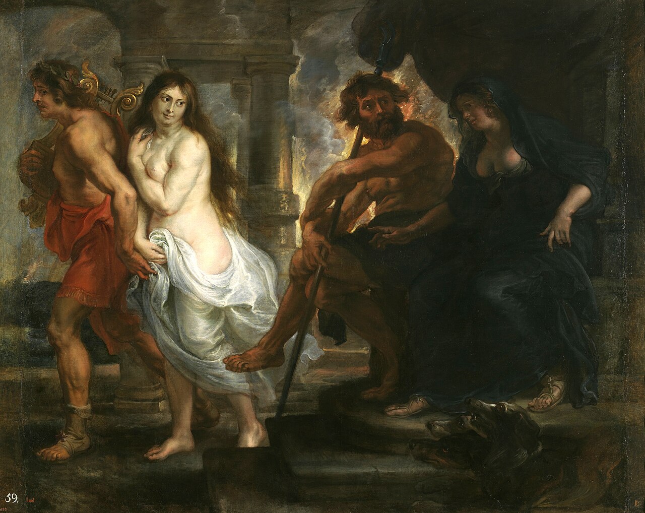 Orpheus and Eurydice by Peter Paul Rubens, showing the mythological couple