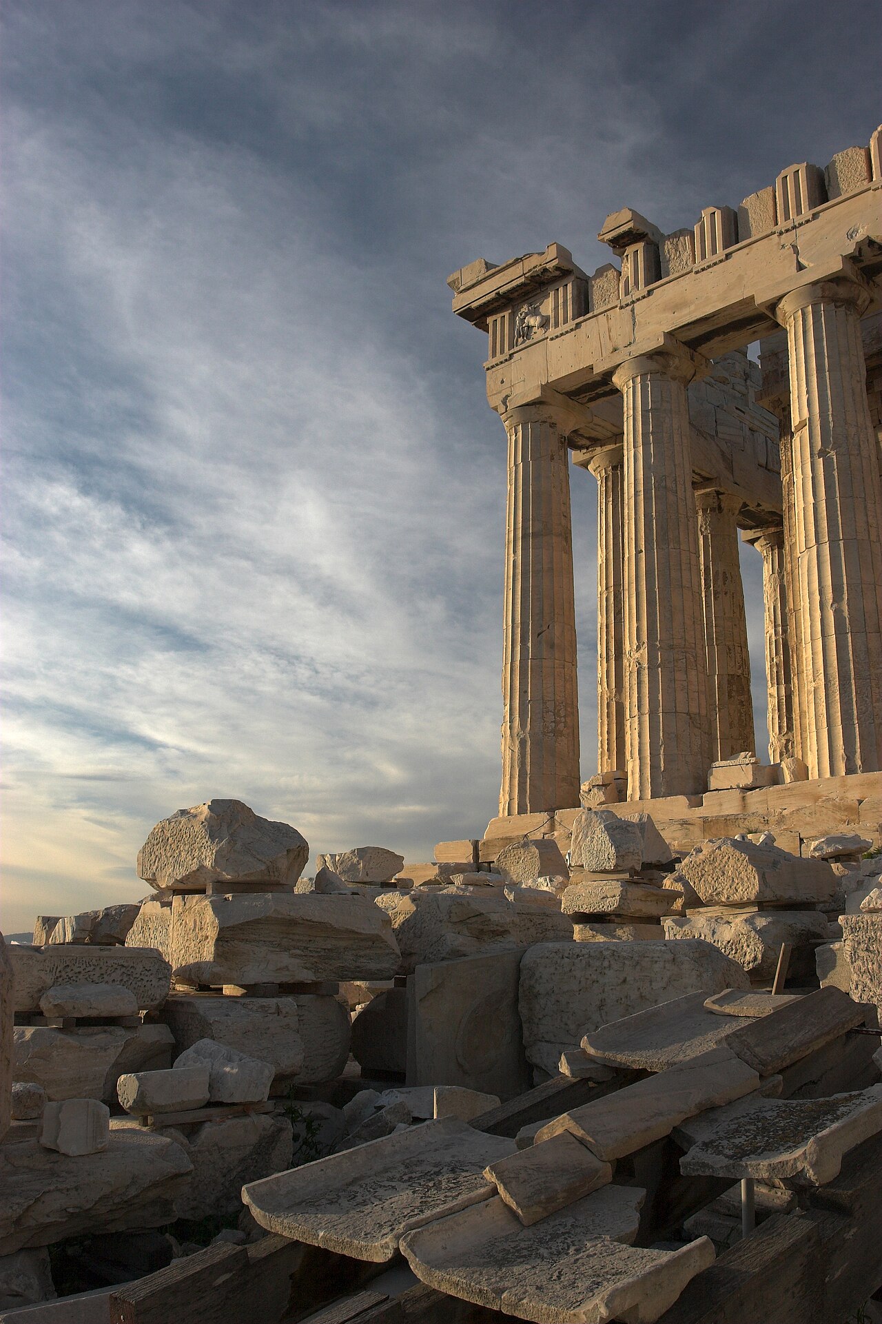 The Parthenon on the Acropolis of Athens, the classical Greek temple dedicated to Athena